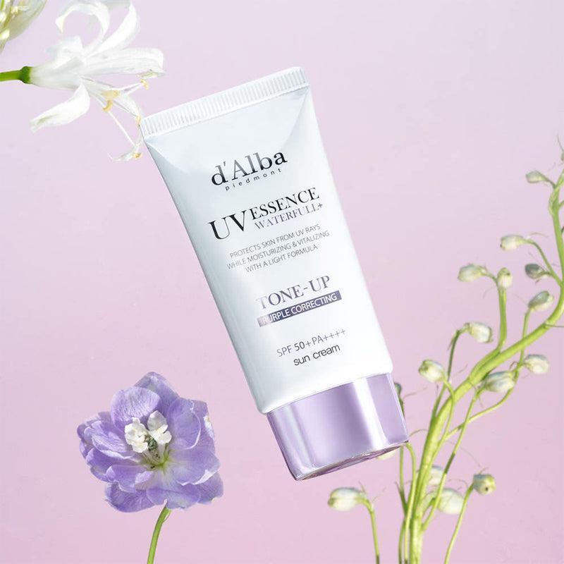 [d'Alba] Waterfull UV Essence Tone Up Sun Cream Purple Correcting SPF 50+ PA++++ 50ml