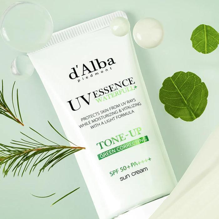 [d'Alba] Waterfull UV Essence Tone Up Sun Cream Green Correcting SPF 50+ PA++++ 50ml