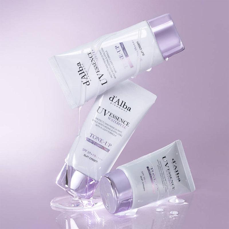 [d'Alba] Waterfull UV Essence Tone Up Sun Cream Purple Correcting SPF 50+ PA++++ 50ml