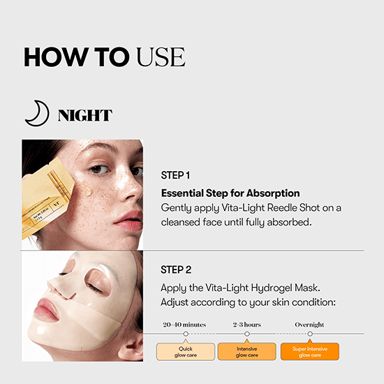 [VT Cosmetics] Vita-Light Reedle Shot 100 2 Step Hydrogel Mask 4EA