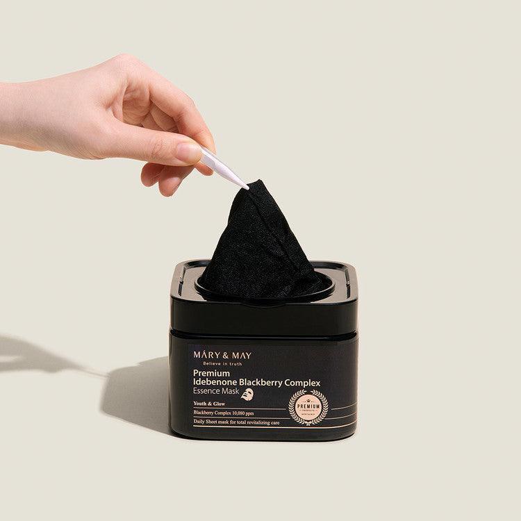[Mary&May] Premium Idebenone Blackberry Complex Essence Mask 20EA