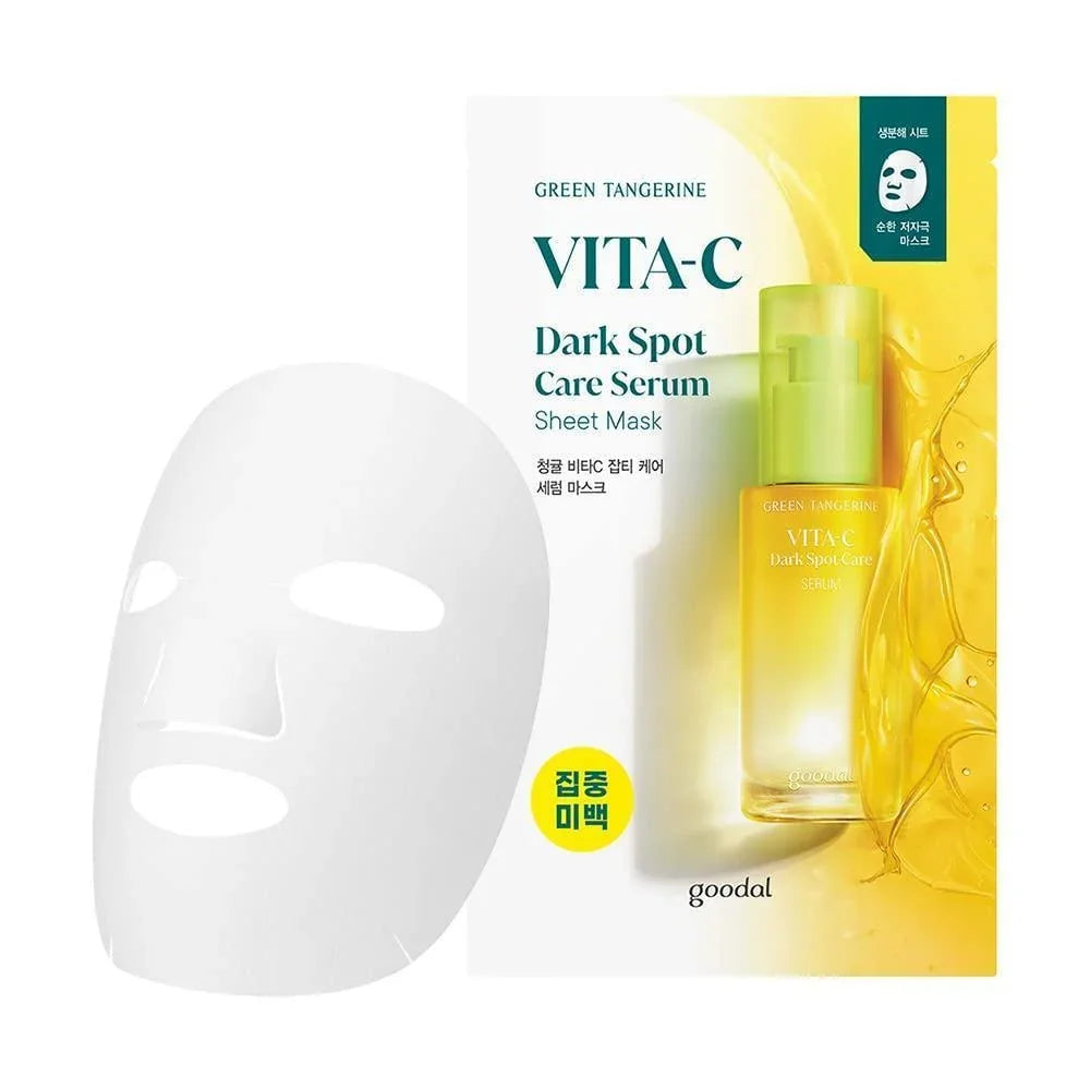 [goodal] Green Tangerine Vita-C Dark Spot Care Serum Sheet Mask 28g*5EA