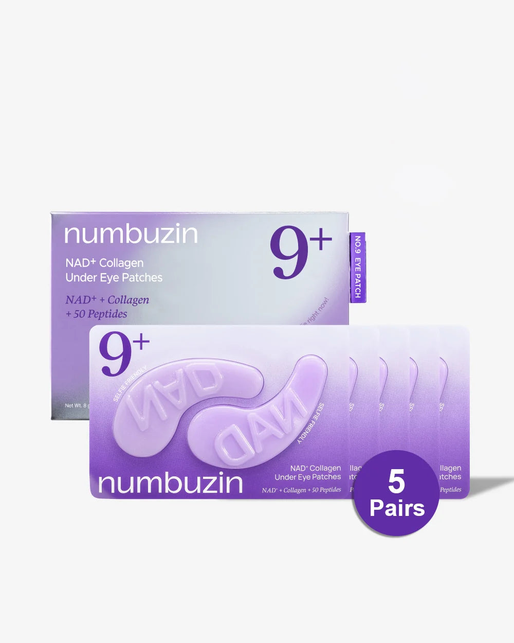 NUMBUZIN 9+ UNDER EYE PATCHES NMN+COLLAGEN +50PEPTIDES