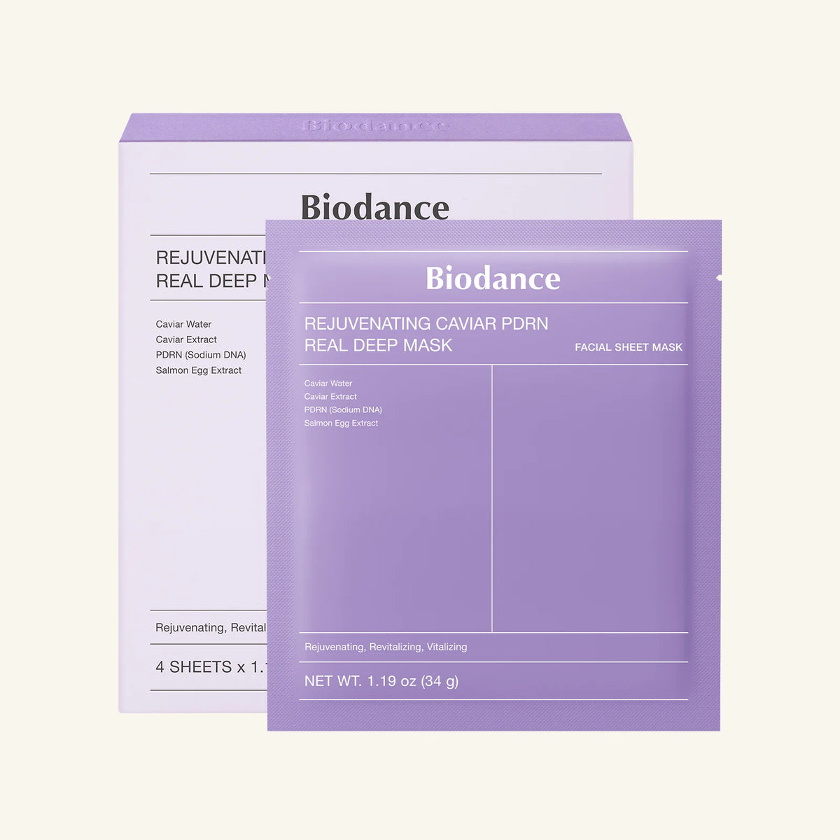 BIODANCE  CAVIAR PDRN FACIAL SHEET MASK-4SHEET