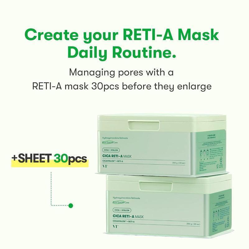 [VT Cosmetics] Cica Reti-A Mask Sheet 350ml 30EA