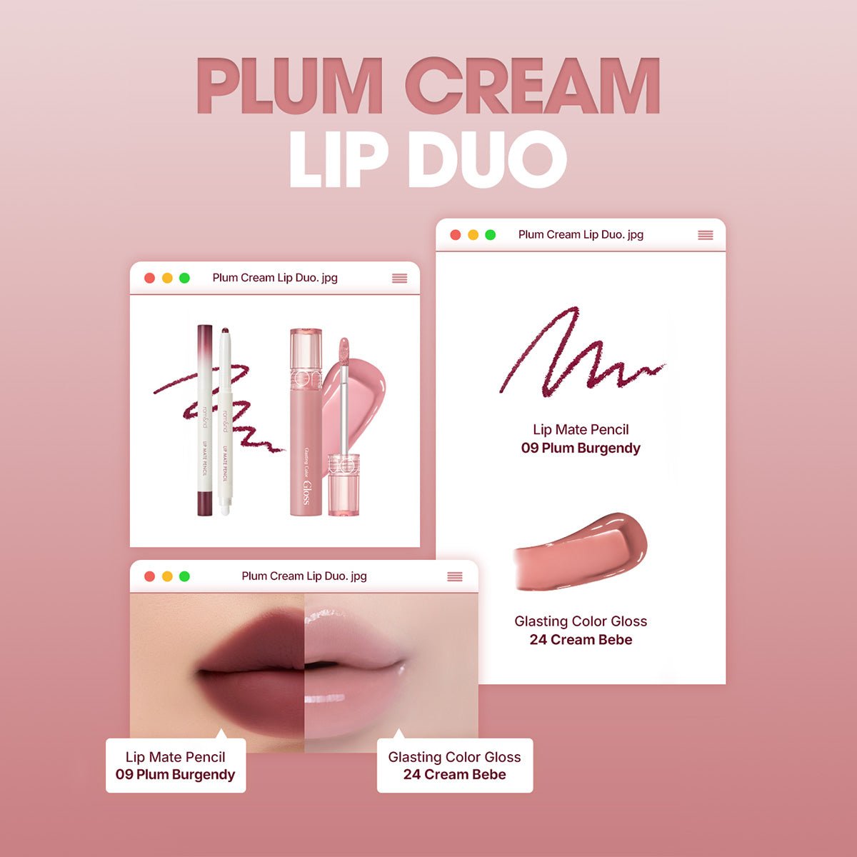PLUM CREAM NUDE LIP DUO