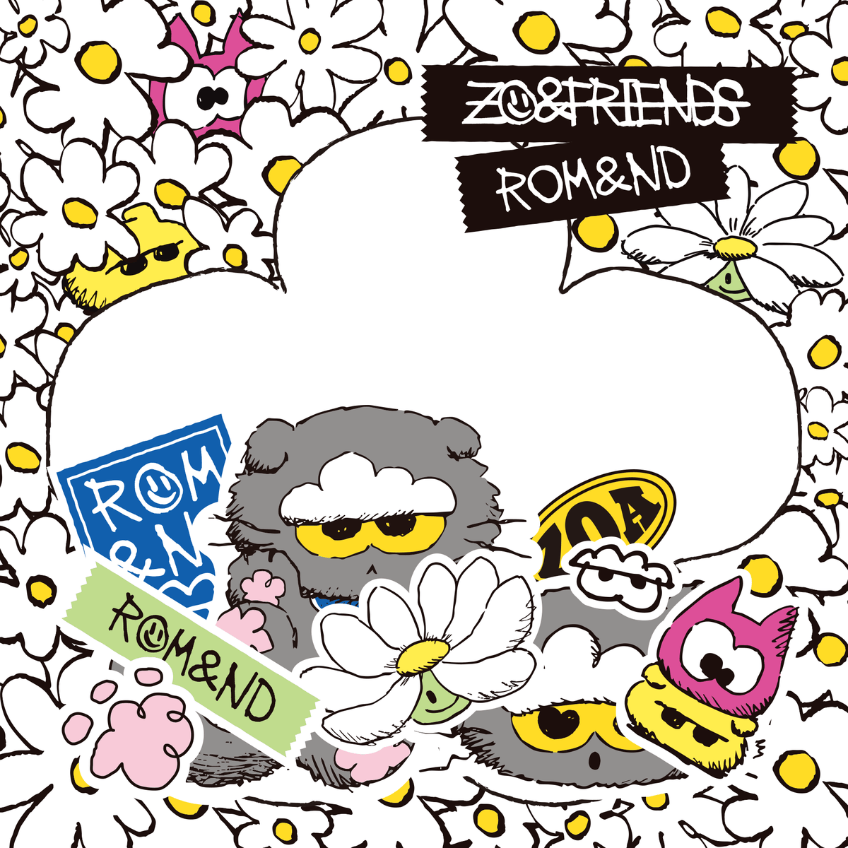 rom&nd X ZO&FRIENDS REMOVABLE STICKERS