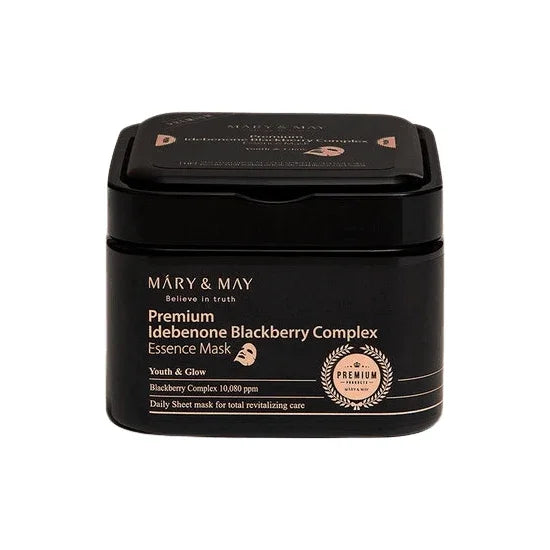 [Mary&May] Premium Idebenone Blackberry Complex Essence Mask 20EA