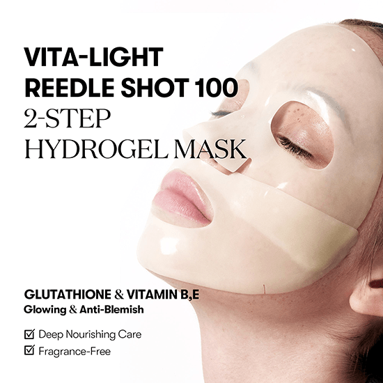 [VT Cosmetics] Vita-Light Reedle Shot 100 2 Step Hydrogel Mask 4EA