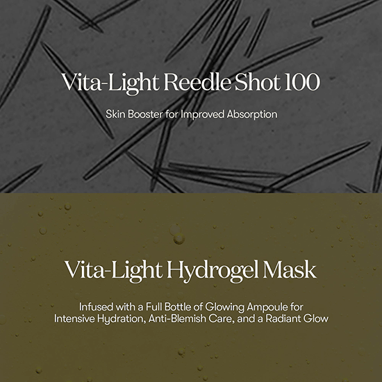 [VT Cosmetics] Vita-Light Reedle Shot 100 2 Step Hydrogel Mask 4EA