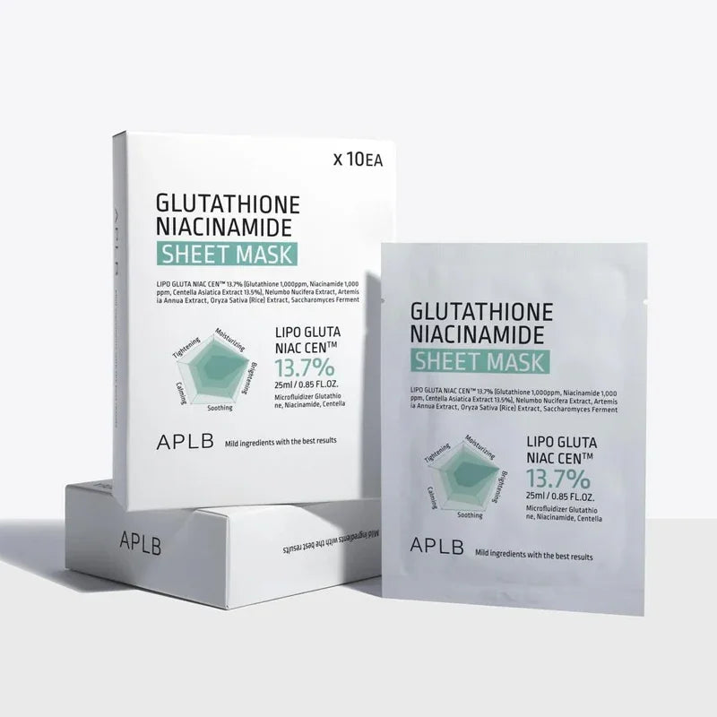 [APLB] Glutathione + Niacinamide Sheet Mask 25ml*10EA