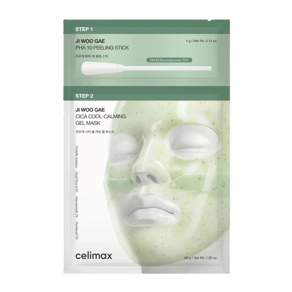 [celimax] JI WOO GAE Cica PHA Peel 2-Step Gel Mask 34g