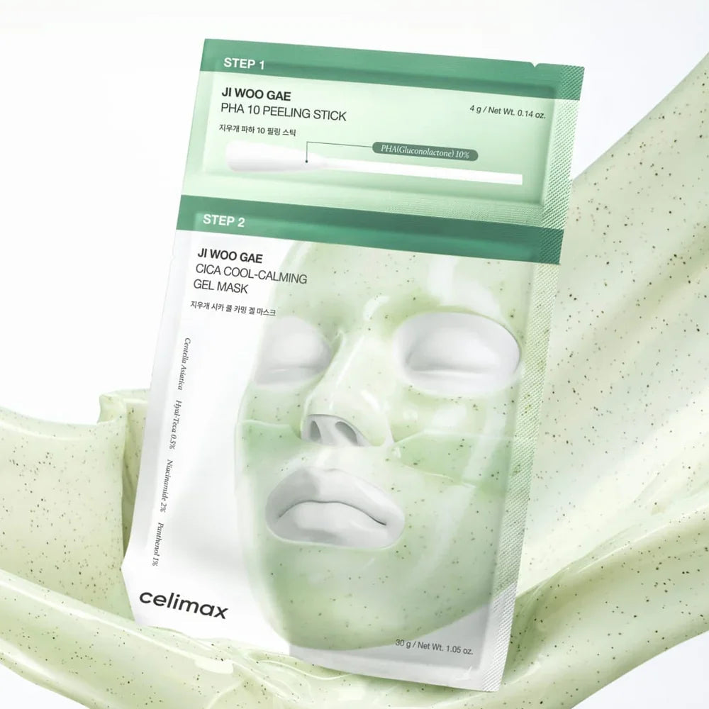 [celimax] JI WOO GAE Cica PHA Peel 2-Step Gel Mask 34g
