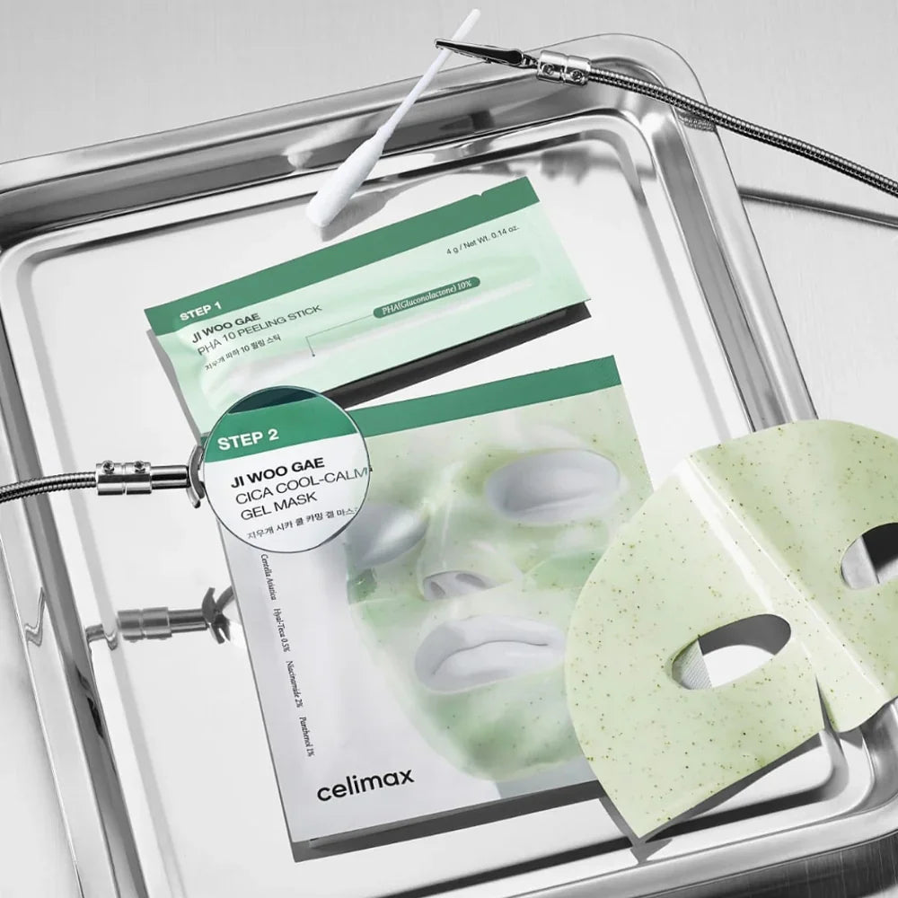 [celimax] JI WOO GAE Cica PHA Peel 2-Step Gel Mask 34g