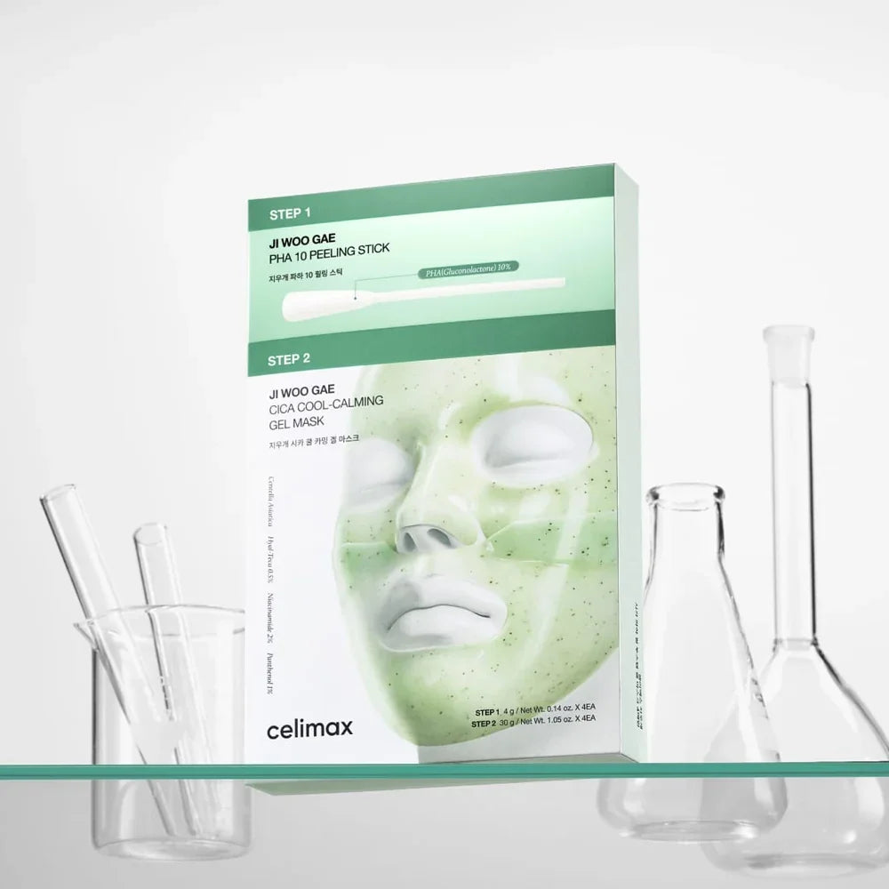 [celimax] JI WOO GAE Cica PHA Peel 2-Step Gel Mask 34g