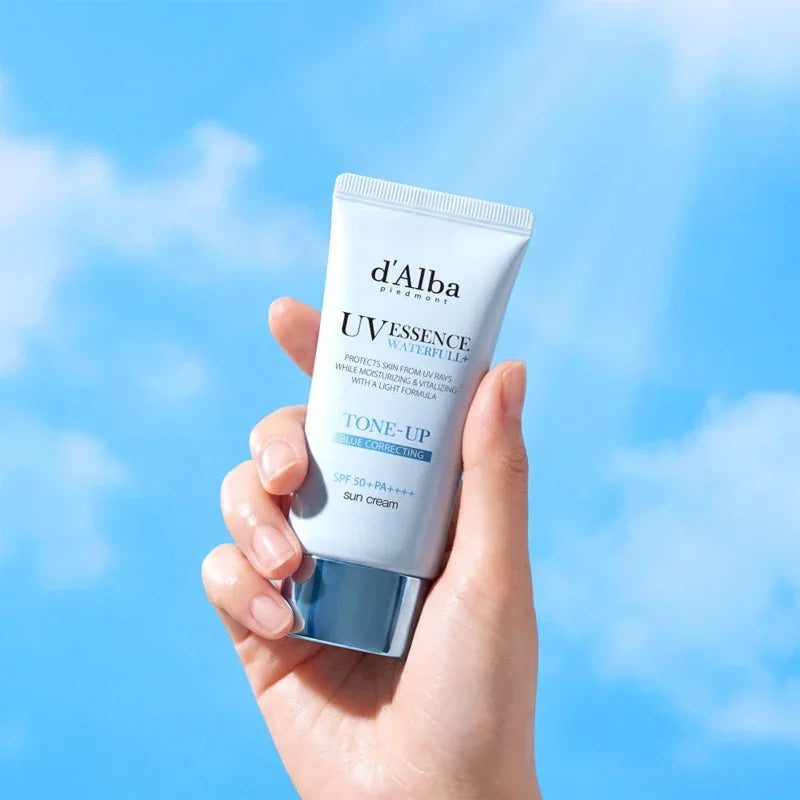 [d'Alba] Waterfull UV Essence Tone Up Sun Cream Blue Correcting SPF 50+ PA++++ 50ml