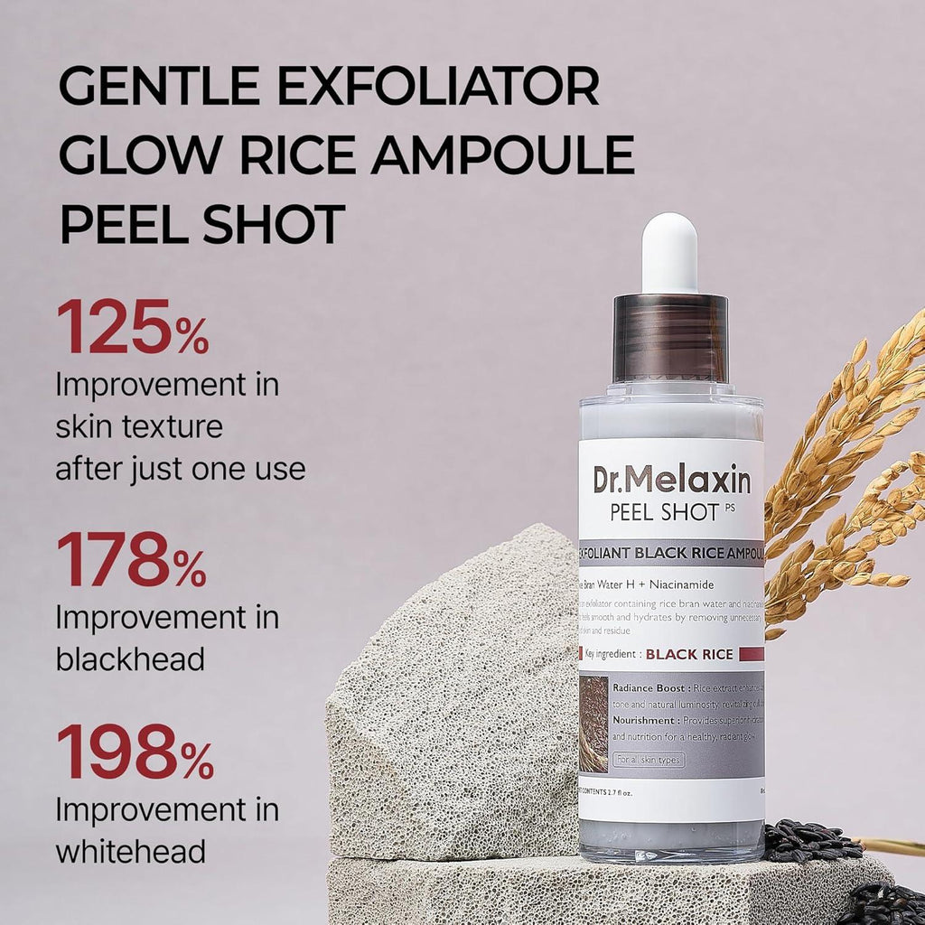 [Dr.Melaxin] Peel Shot Exfoliating Black Rice Ampoule 80ml