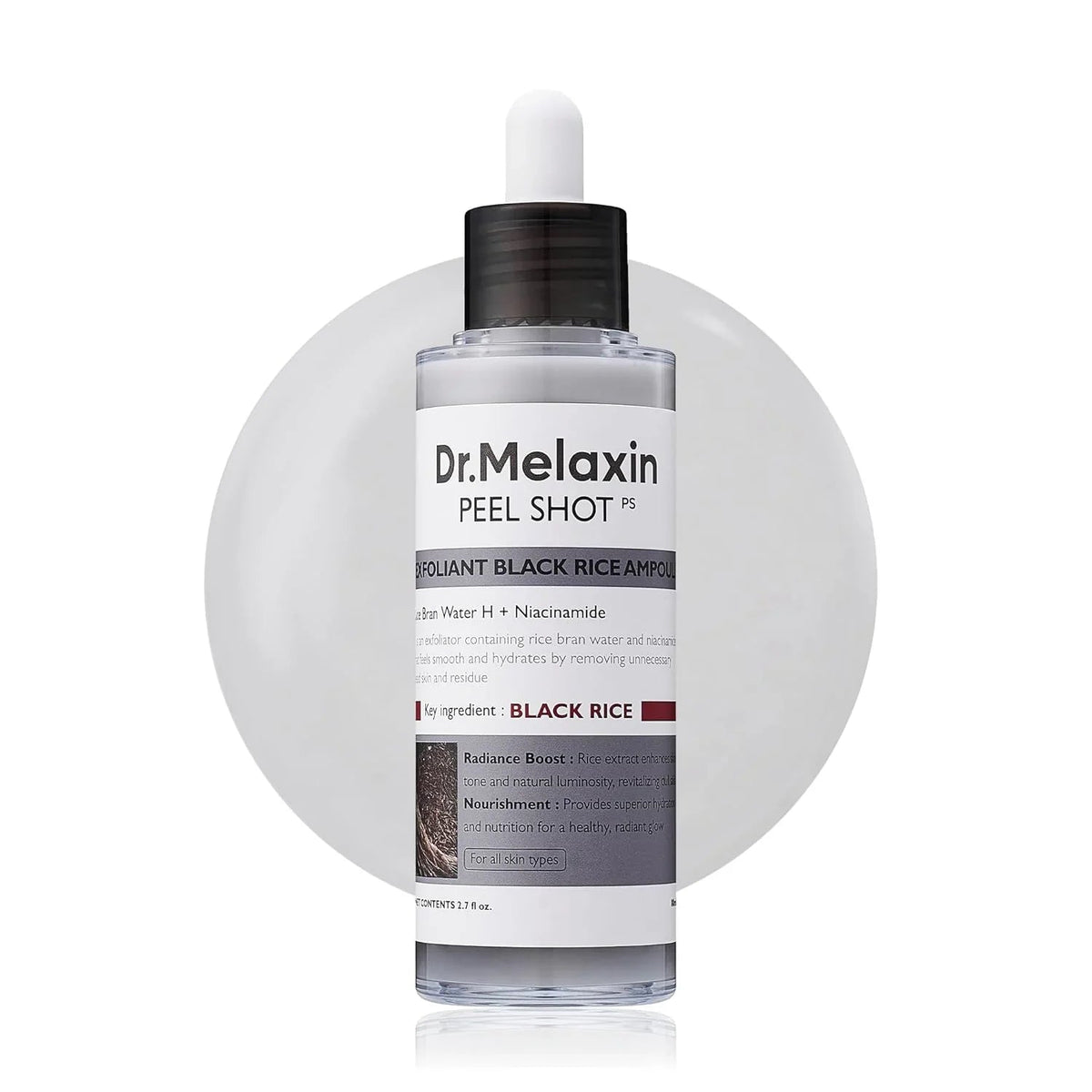 [Dr.Melaxin] Peel Shot Exfoliating Black Rice Ampoule 80ml