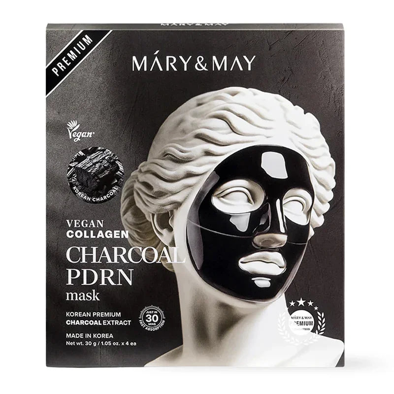 [Mary&May] Vegan Collagen Charcoal PDRN Mask 30g*4EA