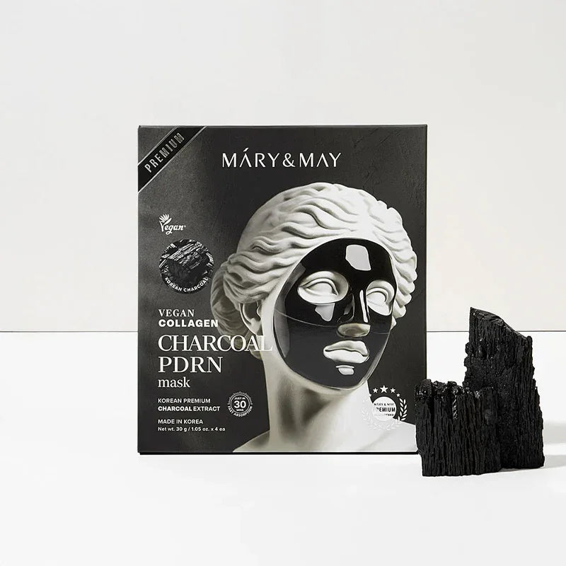[Mary&May] Vegan Collagen Charcoal PDRN Mask 30g*4EA