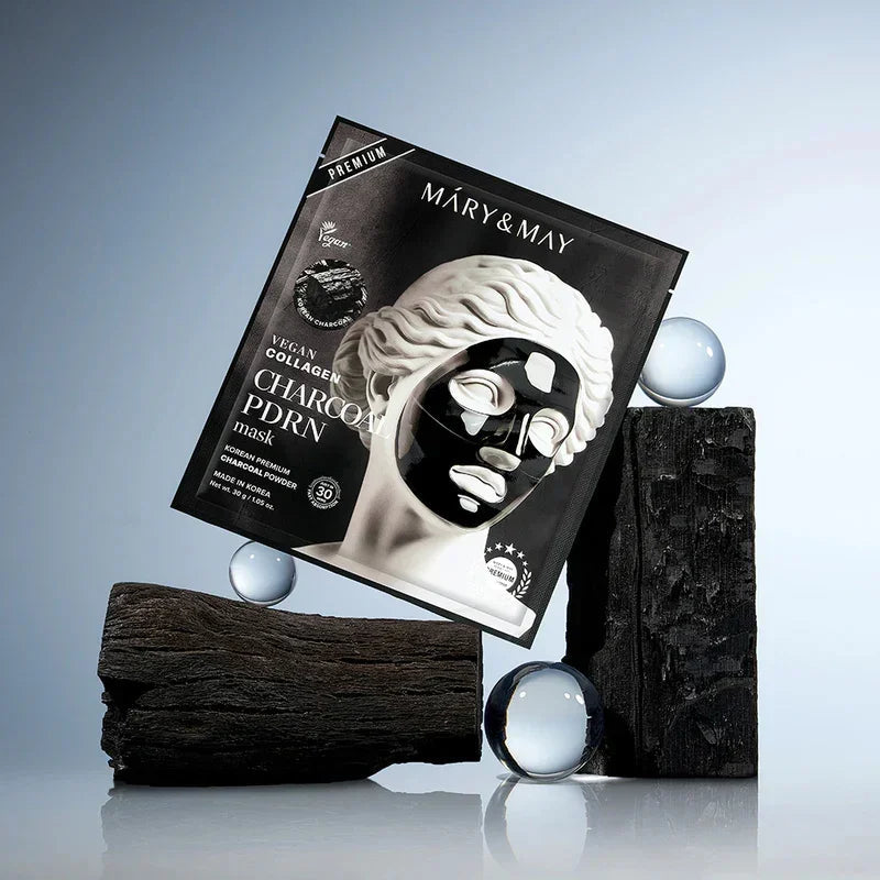 [Mary&May] Vegan Collagen Charcoal PDRN Mask 30g*4EA