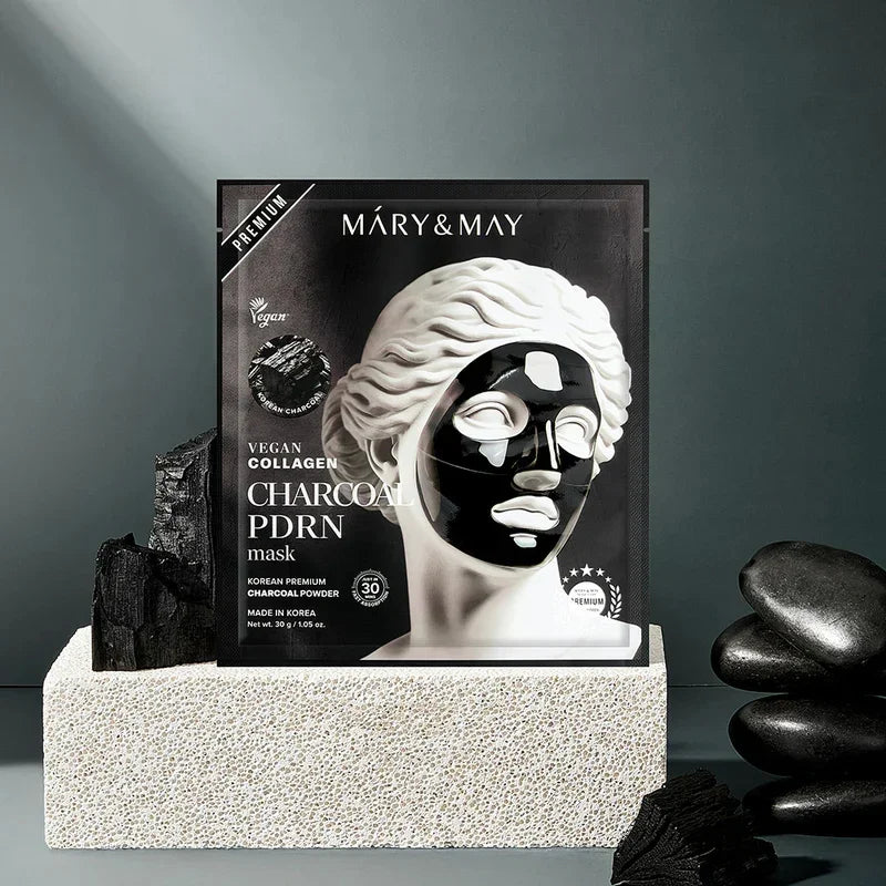 [Mary&May] Vegan Collagen Charcoal PDRN Mask 30g*4EA