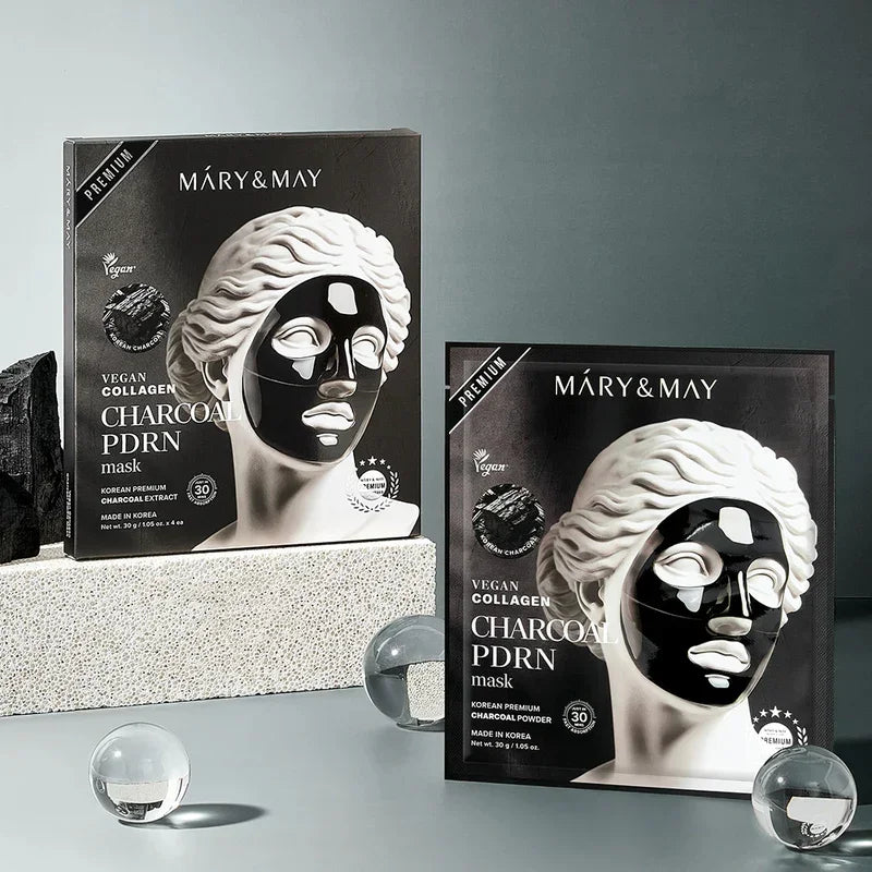 [Mary&May] Vegan Collagen Charcoal PDRN Mask 30g*4EA