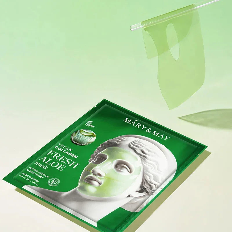 [Mary&May] Vegan Collagen Fresh Aloe Mask 30g*4EA