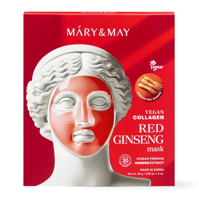 [Mary&May] Vegan Collagen Red Ginseng Mask 30g*4EA