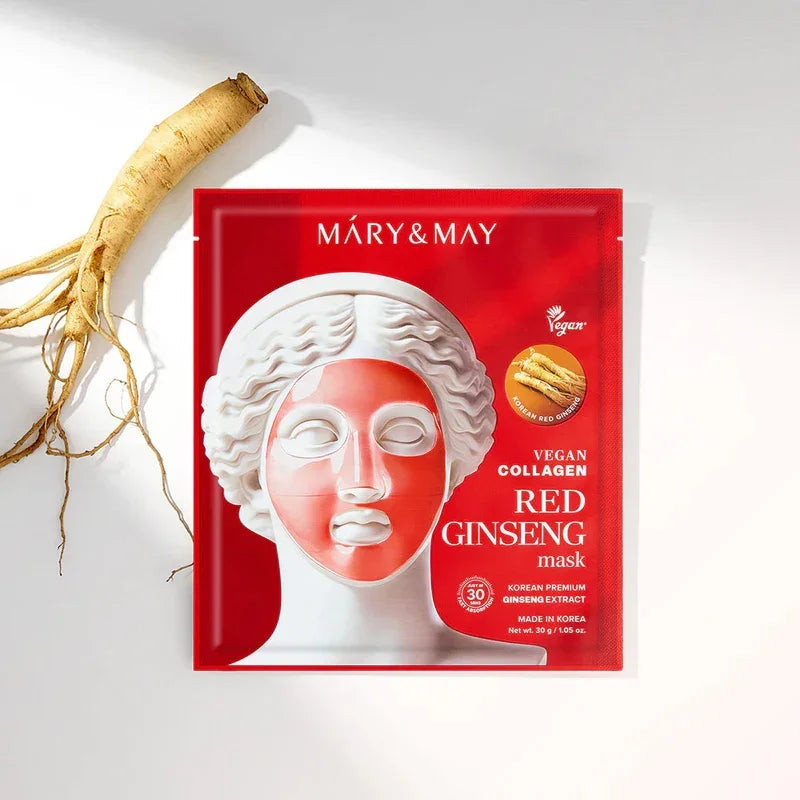 [Mary&May] Vegan Collagen Red Ginseng Mask 30g*4EA