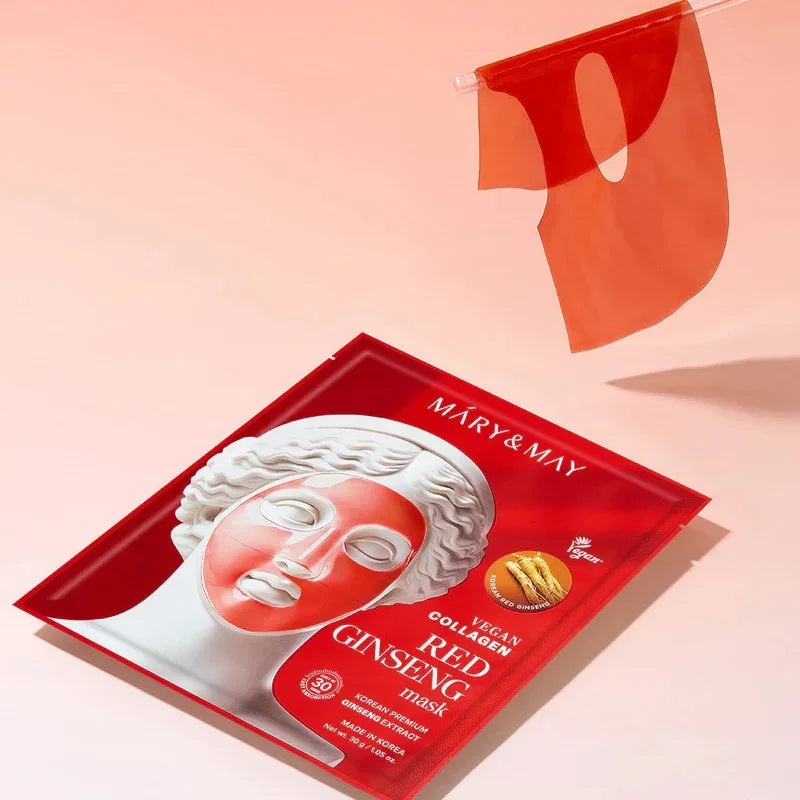 [Mary&May] Vegan Collagen Red Ginseng Mask 30g*4EA