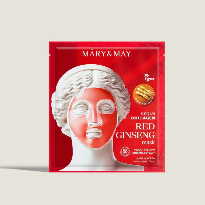 [Mary&May] Vegan Collagen Red Ginseng Mask 30g*4EA