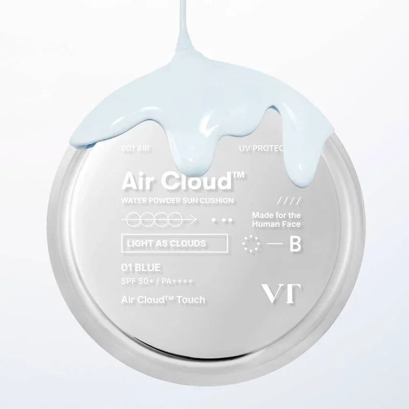 [VT Cosmetics] Air Cloud Water Powder Sun Cushion 01 Blue SPF 50+ PA++++ 12g