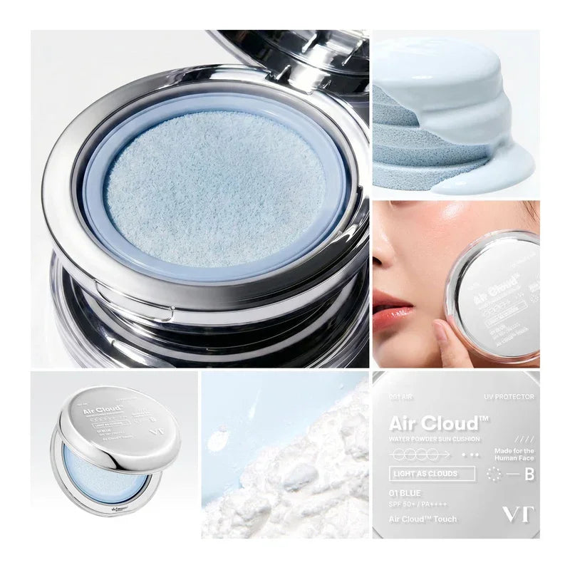 [VT Cosmetics] Air Cloud Water Powder Sun Cushion 01 Blue SPF 50+ PA++++ 12g