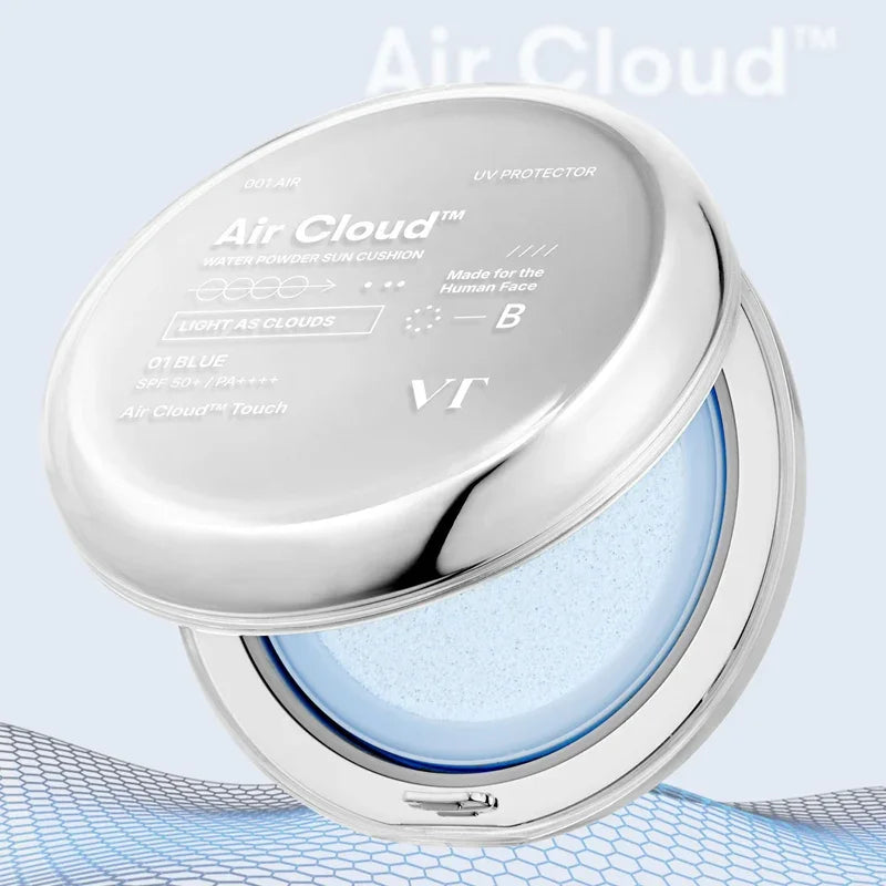 [VT Cosmetics] Air Cloud Water Powder Sun Cushion 01 Blue SPF 50+ PA++++ 12g