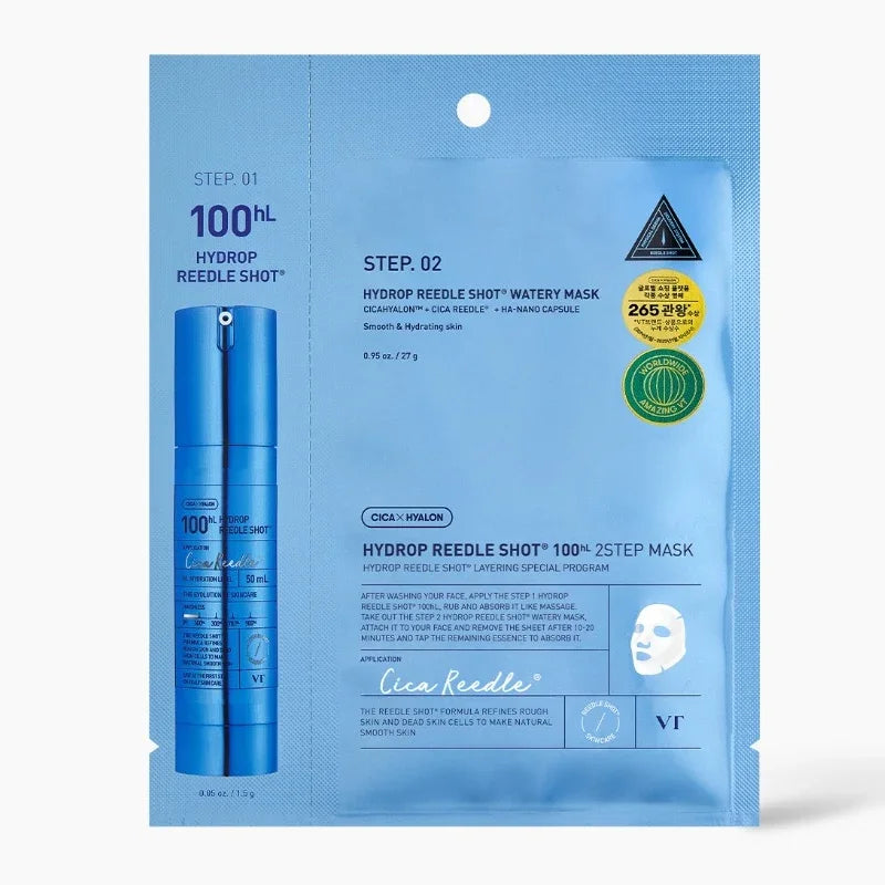 [VT Cosmetics] Hydrop Reedle Shot 100hL 2 Step Mask 5EA